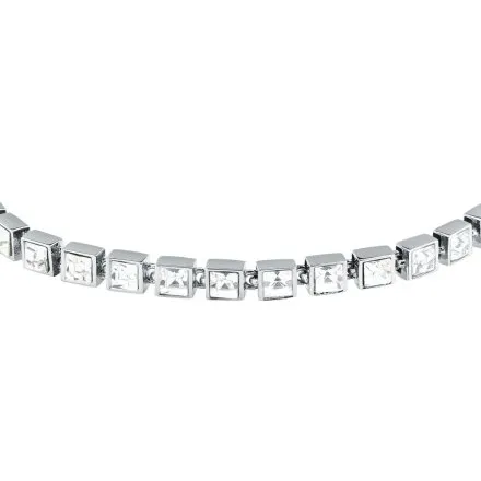 Bransoletka Karl Lagerfeld CRYSTALS KLAYC28 srebrna z białymi kryształkami 