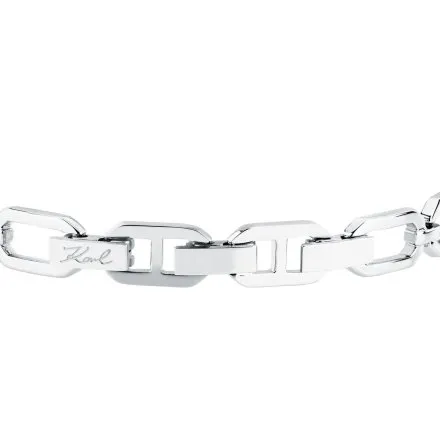 Bransoletka Karl Lagerfeld CRYSTALS KLAYC31 srebrna z kryształkami i logo