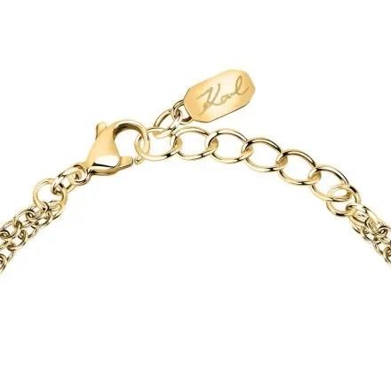 Bransoletka Karl Lagerfeld CRYSTALS KLAYC32 złota z kryształkami i logo