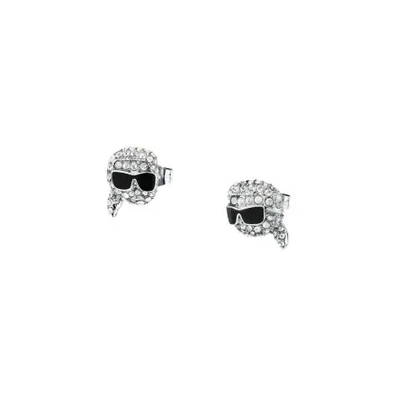 Kolczyki Karl Lagerfeld CHARMS KLAYD20 srebrne logo z kryształkami