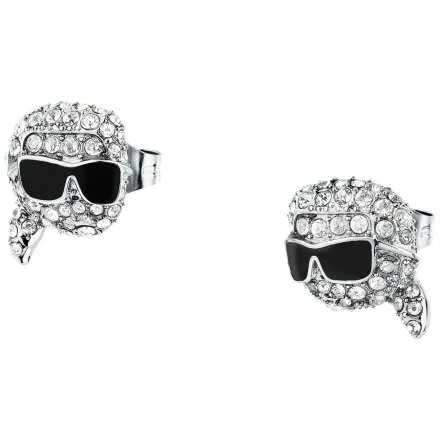 Kolczyki Karl Lagerfeld CHARMS KLAYD20 srebrne logo z kryształkami