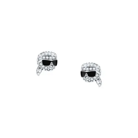 Kolczyki Karl Lagerfeld CHARMS KLAYD20 srebrne logo z kryształkami
