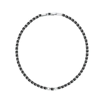 Naszyjnik Karl Lagerfeld CRYSTALS KLAYC05 srebrny z czarnymi kryształkami