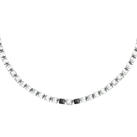 Naszyjnik Karl Lagerfeld CRYSTALS KLAYC06 srebrny z białymi kryształkami