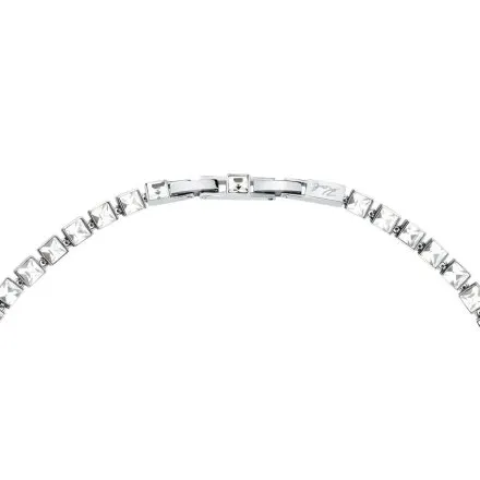 Naszyjnik Karl Lagerfeld CRYSTALS KLAYC06 srebrny z białymi kryształkami