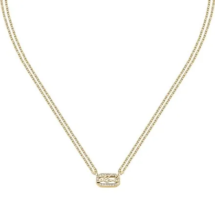 Naszyjnik Karl Lagerfeld CRYSTALS KLAYC12 złoty z błyszczącą zawieszką logo