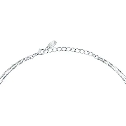 Naszyjnik Karl Lagerfeld CRYSTALS KLAYC13 srebrny z błyszczącą zawieszką logo