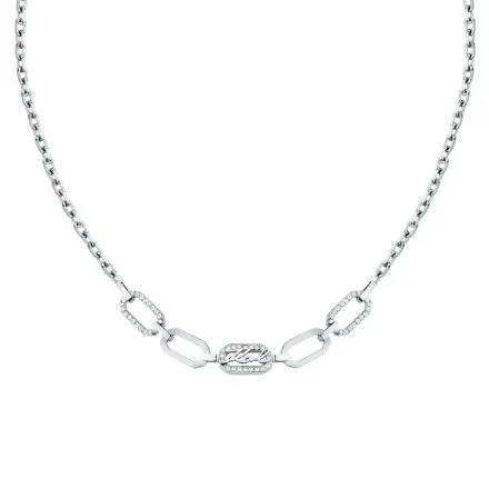 Naszyjnik Karl Lagerfeld CRYSTALS KLAYC14 srebrny z zawieszką logo