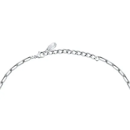 Naszyjnik Karl Lagerfeld PEARL KLAYR04 srebrny z białą perełką i logo