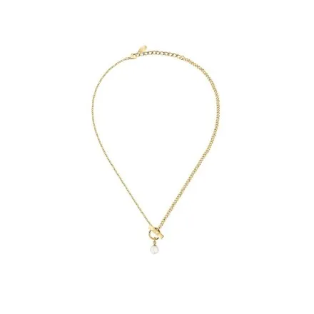 Naszyjnik Karl Lagerfeld PEARL KLAYR12 złoty z białą perełką i logo