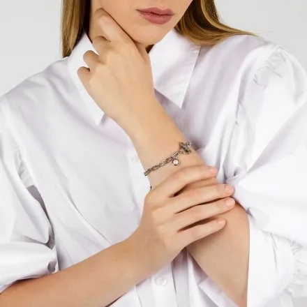 Bransoletka Karl Lagerfeld PEARL KLAYR06 z perełką i logo