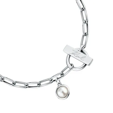 Bransoletka Karl Lagerfeld PEARL KLAYR06 z perełką i logo