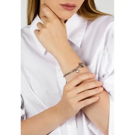 Bransoletka Karl Lagerfeld PEARL KLAYR10 z czarnymi perełkami
