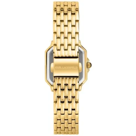 Zegarek Karl Lagerfeld ICON SQUARE R0553110503 złoty z zieloną tarczą
