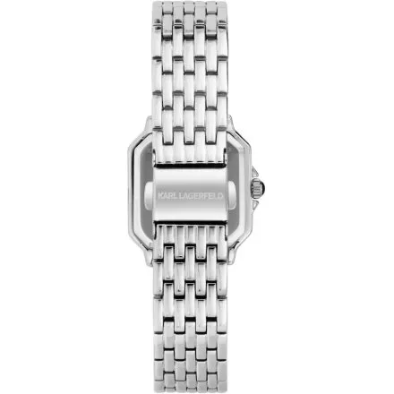 Zegarek Karl Lagerfeld ICON SQUARE R0553110506 srebrny z białą tarczą