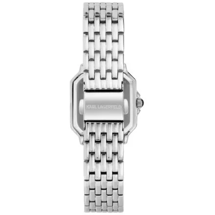 Zegarek Karl Lagerfeld ICON SQUARE R0553110506 srebrny z białą tarczą