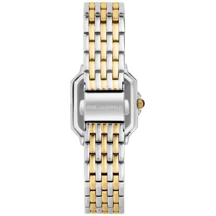 Zegarek Karl Lagerfeld ICON SQUARE R0553110505 srebrno-złoty z białą tarczą