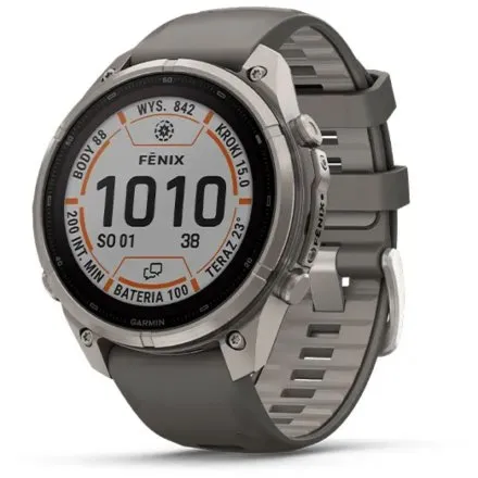 Garmin Fenix 9 Pro Solar inReach 47mm Tytanowy Szary Pebble Grey 010-04338-01