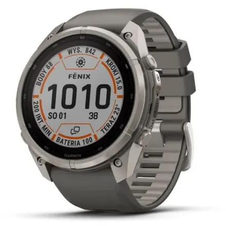 Garmin Fenix 9 Pro Solar inReach 51mm Tytanowy Szary Pebble Grey 010-04339-01
