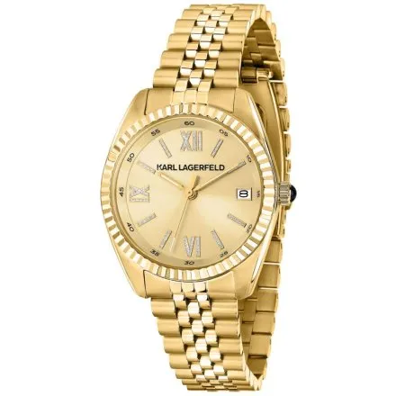Zegarek Karl Lagerfeld TIMELESS CODE R0553108504 złoty na bransolecie