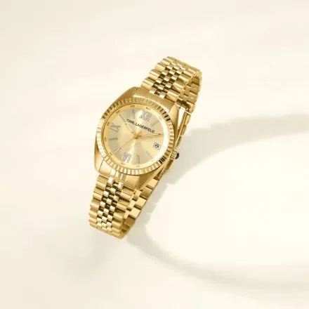 Zegarek Karl Lagerfeld TIMELESS CODE R0553108504 złoty na bransolecie