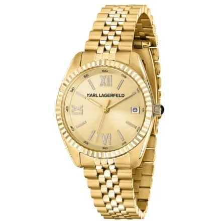 Zegarek Karl Lagerfeld TIMELESS CODE R0553108504 złoty na bransolecie