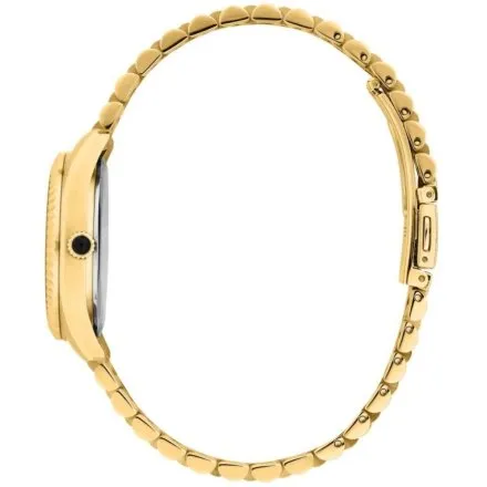 Zegarek Karl Lagerfeld TIMELESS CODE R0553108503 złoty z czarną perłową tarczą