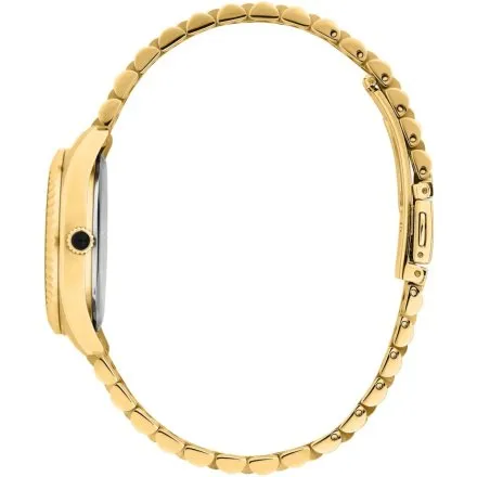 Zegarek Karl Lagerfeld TIMELESS CODE R0553108503 złoty z czarną perłową tarczą