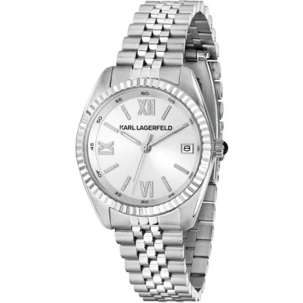 Zegarek Karl Lagerfeld TIMELESS CODE R0553108509 srebrny na bransolecie