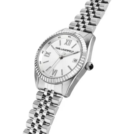 Zegarek Karl Lagerfeld TIMELESS CODE R0553108509 srebrny na bransolecie