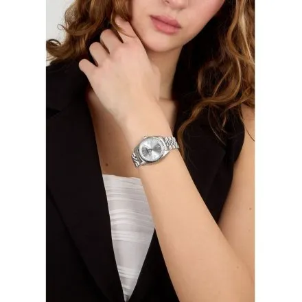 Zegarek Karl Lagerfeld TIMELESS CODE R0553108509 srebrny na bransolecie