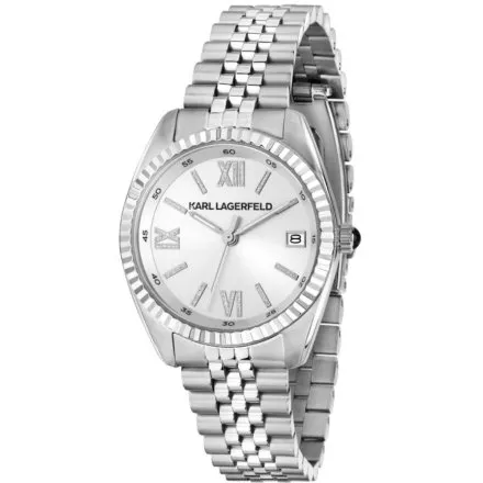 Zegarek Karl Lagerfeld TIMELESS CODE R0553108509 srebrny na bransolecie