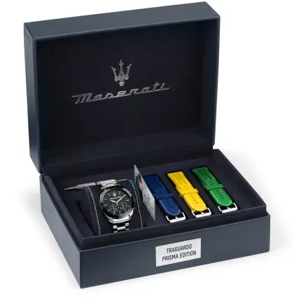 MASERATI Traguardo R8873612061 Zegarek męski +  trzy silikonowe paski 
