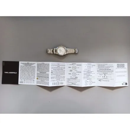 Zegarek Karl Lagerfeld HAMBURG R0553105509 srebrny z kryształkami na kopercie