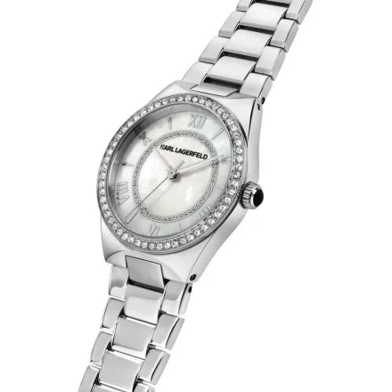 Zegarek Karl Lagerfeld HAMBURG R0553105506 srebrny z masą perłową na tarczy