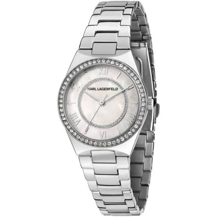 Zegarek Karl Lagerfeld HAMBURG R0553105506 srebrny z masą perłową na tarczy
