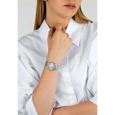 Zegarek Karl Lagerfeld HAMBURG R0553105506 srebrny z masą perłową na tarczy