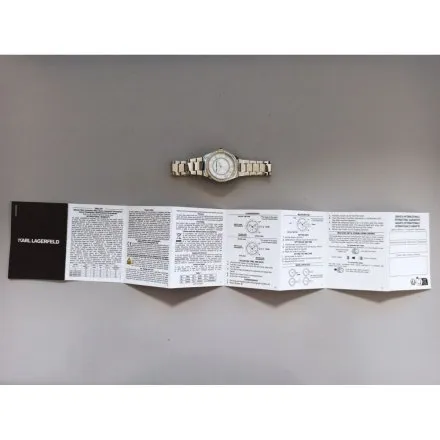 Zegarek Karl Lagerfeld HAMBURG R0553105506 srebrny z masą perłową na tarczy