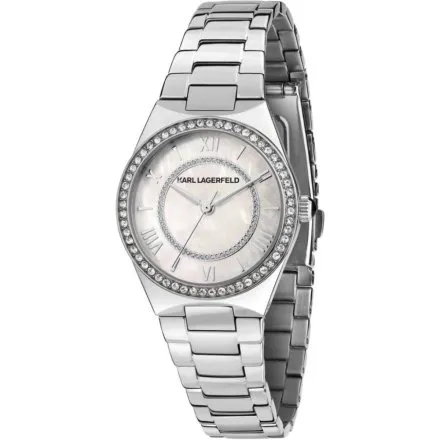 Zegarek Karl Lagerfeld HAMBURG R0553105506 srebrny z masą perłową na tarczy