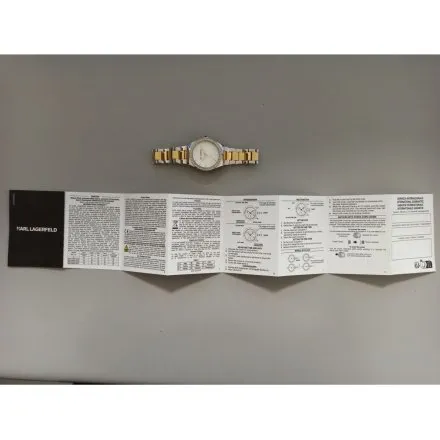 Zegarek Karl Lagerfeld HAMBURG R0553105505 złoto-srebrny z kryształkami na kopercie