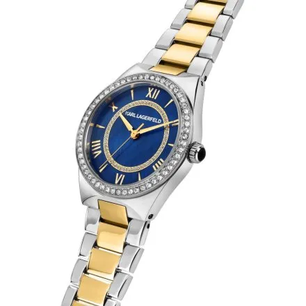 Zegarek Karl Lagerfeld HAMBURG R0553105504 złoto-srebrny z granatową tarczą