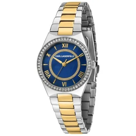 Zegarek Karl Lagerfeld HAMBURG R0553105504 złoto-srebrny z granatową tarczą