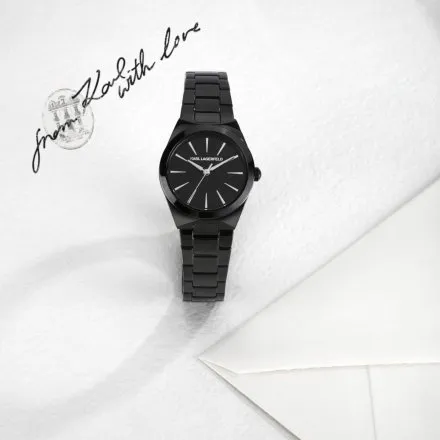 Zegarek Karl Lagerfeld HAMBURG R0553105508 czarny bransolecie