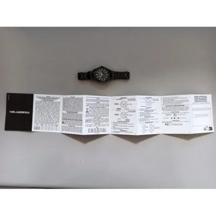 Zegarek Karl Lagerfeld HAMBURG R0553105508 czarny bransolecie