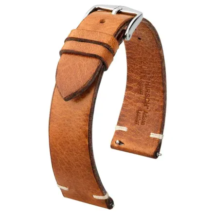 Brązowe pasek do zegarka 19 mm HIRSCH Bagnore 05502070-2-19 (L)