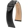Czarny pasek do zegarka 19 mm HIRSCH Bologna 01802050-2-19 (L)