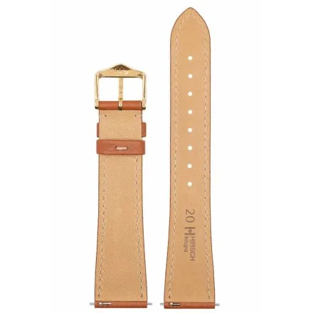 Brązowy pasek do zegarka 19 mm HIRSCH Bologna 01802070-1-19 (L)