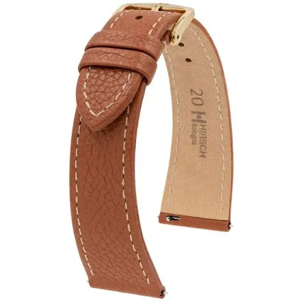 Brązowy pasek do zegarka 19 mm HIRSCH Bologna 01802070-1-19 (L)