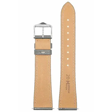 Szary pasek do zegarka 20 mm HIRSCH Bologna 01802030-2-20 (L)