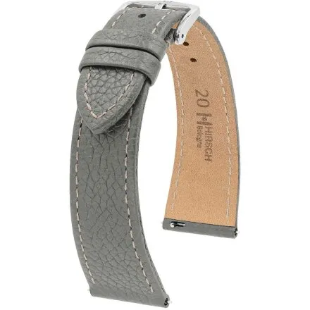 Szary pasek do zegarka 20 mm HIRSCH Bologna 01802030-2-20 (L)